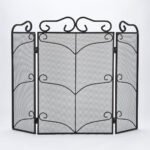 wholesale All Black Fiona 3 Panel Firescreen