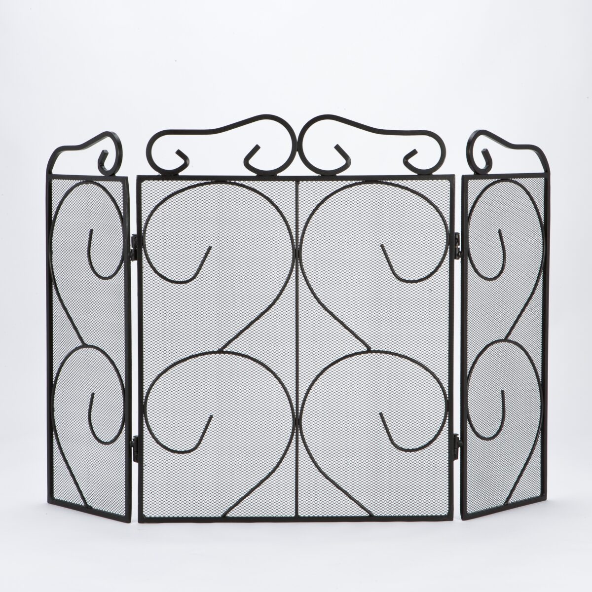 wholesale Scroll Design 3 Panel Heavy Firescreen