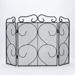 wholesale Scroll Design 3 Panel Heavy Firescreen