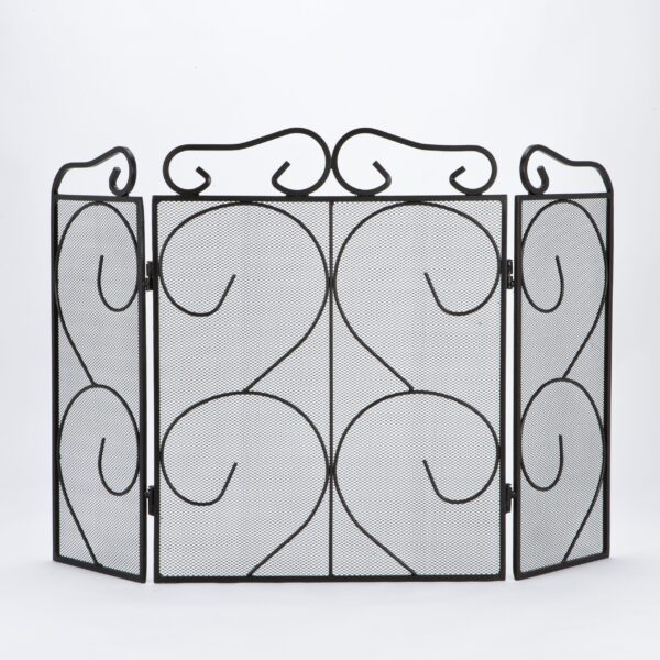 wholesale Scroll Design 3 Panel Heavy Firescreen