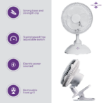 6 Inch 2 In 1 Desk Clip Fan