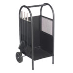 wholesale Large Log Cart on Wheels with Companion Set