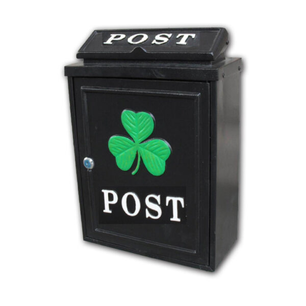 wholesale Cast Aluminium Black Shamrock Postbox