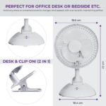 6 Inch 2 In 1 Desk Clip Fan