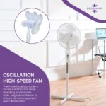 16 Inch Stand Fan With Cross Base