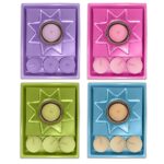 GLASS STAR SHAPED CANDLE HOLDER –assorted COLOURS