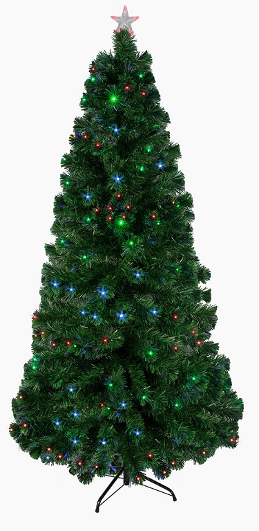 Christmas tree with built in lights on a white background