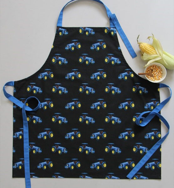 wholesale Bernie Tractor Cotton Apron - Blue