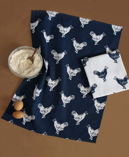 wholesale Cockerel Tea Towel Set Of 2