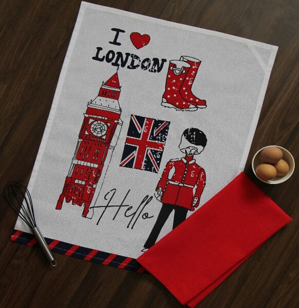 wholesale London Teatowels Set Of 2