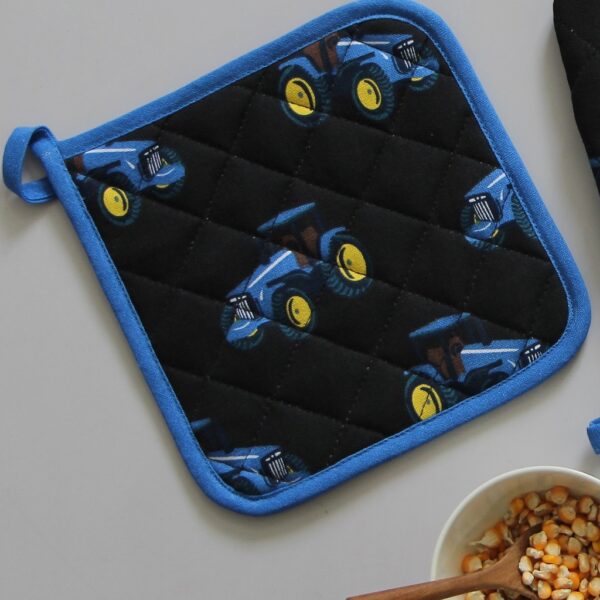 wholesale Bernie Tractor Cotton Pot Holder - Blue