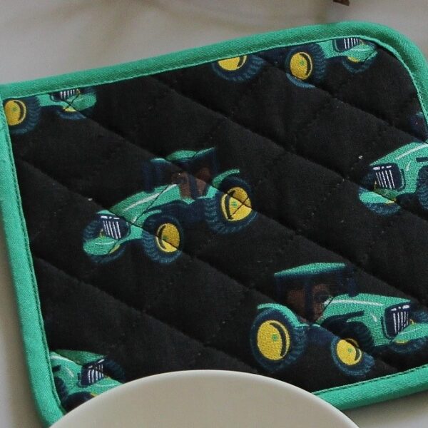 wholesale Patrick Tractor Cotton Pot Holder - Green