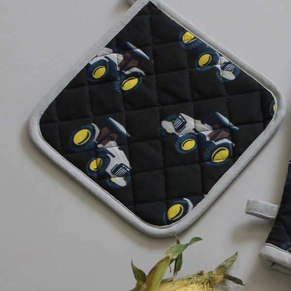 wholesale Elizabeth Tractor Cotton Pot Holder - Grey