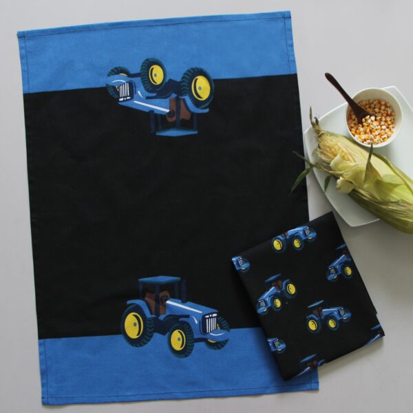 wholesale Bernie Tractor Teatowels Set Of 2 - Blue