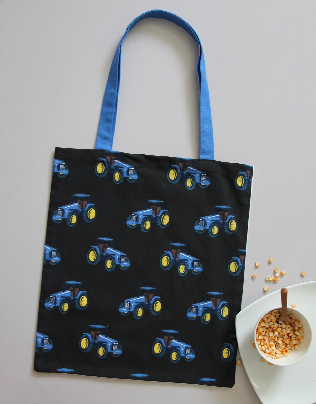 wholesale Bernie Tractor Tote Bag Medium - Blue