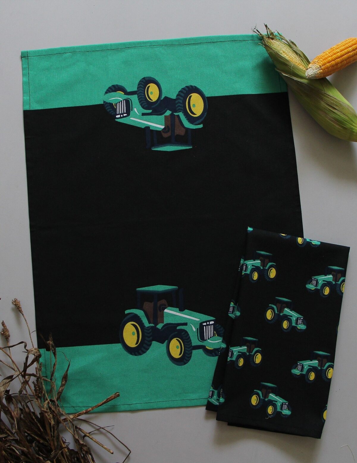 wholesale Patrick Tractor Teatowels Set Of 2 - Green